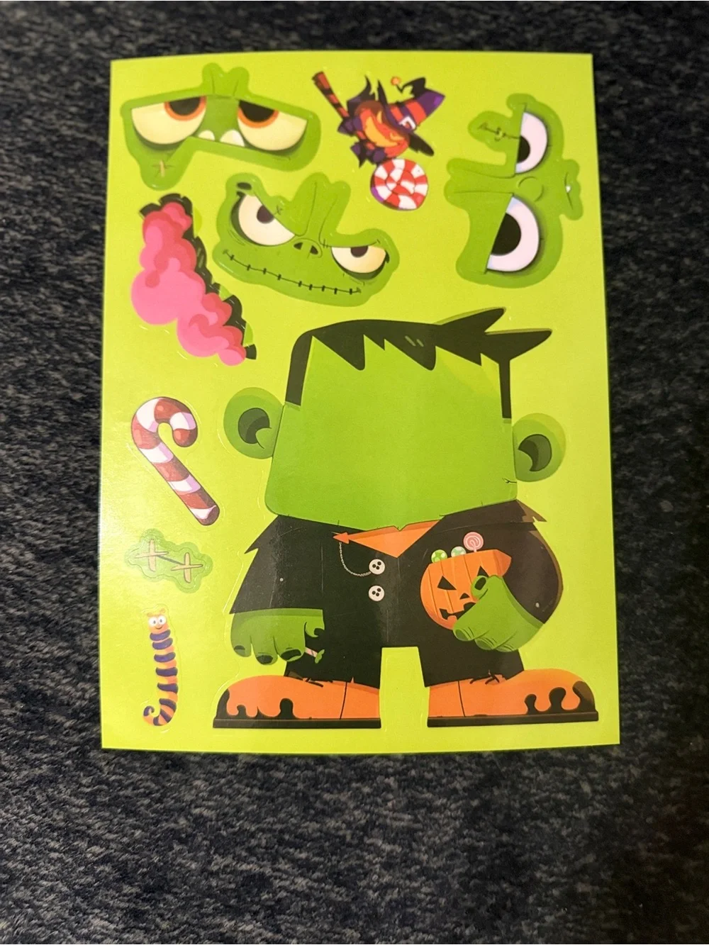 Make Your Own Halloween Face with Stickers